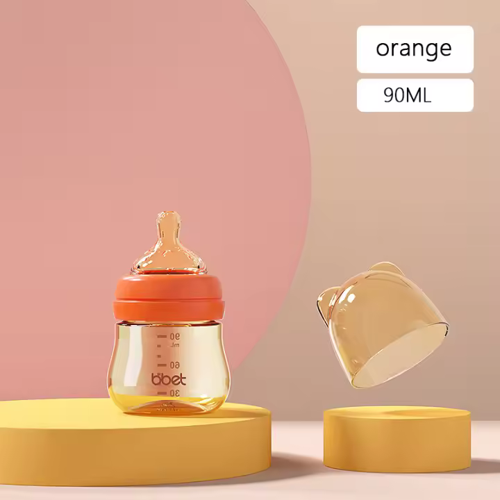 Newborn Feeding Bottle/ Baby PPSU Anti-fall Milk Bottle/ Anti-Colic Feeding Bottle/ Silicone nipple 90ML 0-3 months - 1