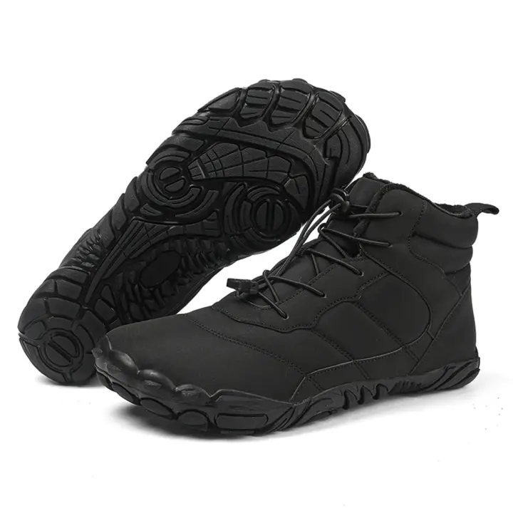 Zapatillas de deporte cálidas de invierno, zapatillas de goma Unisex para acampar, impermeables, antideslizantes, botas de nieve de tobillo alto, zapatos transpirables para correr descalzos - 1