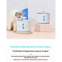 Fuente de agua para gatos de acero inoxidable, fuente automática de 81oz (2,4l) con luz LED e interruptor, para gatos y perros - details 4