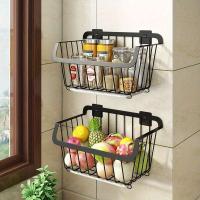 Cesta de acero inoxidable, organizador de iluminación para frutas y drenaje, estante para verduras y especias montado en la pared, utensilios de cocina - details 4