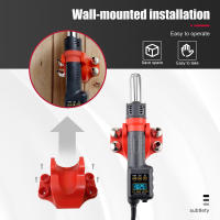 JCD Pistola de Calor de Aire de Alta Potencia de 750W con Pantalla LED Temperatura ajustable portátil - details 7