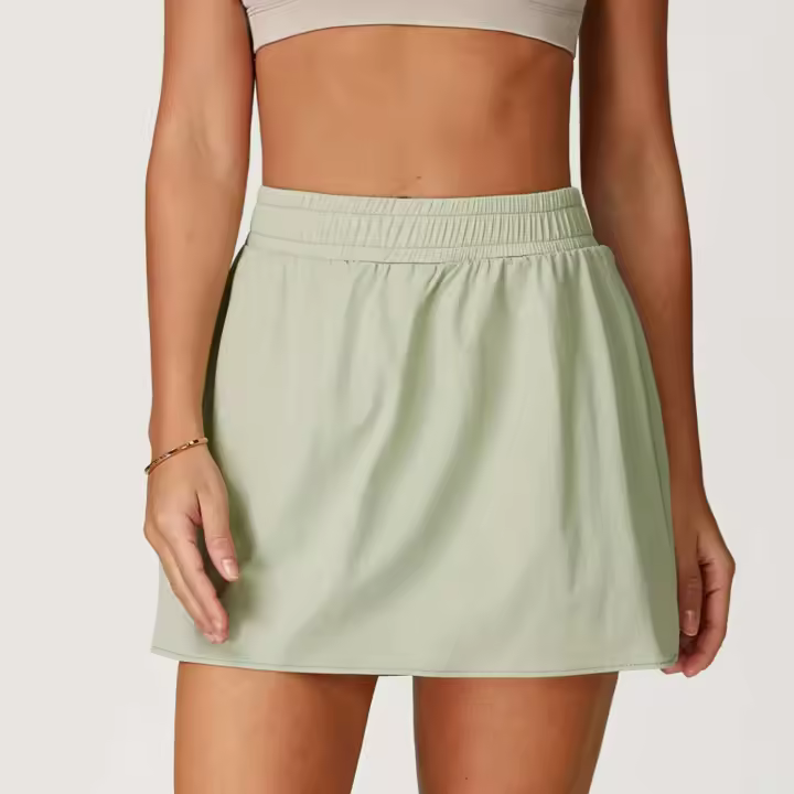 Pantalones cortos deportivos de cintura alta para mujer, faldas deportivas de Yoga Fiess, falda de tenis de Golf para correr de secado rápido, ropa de verano - 1