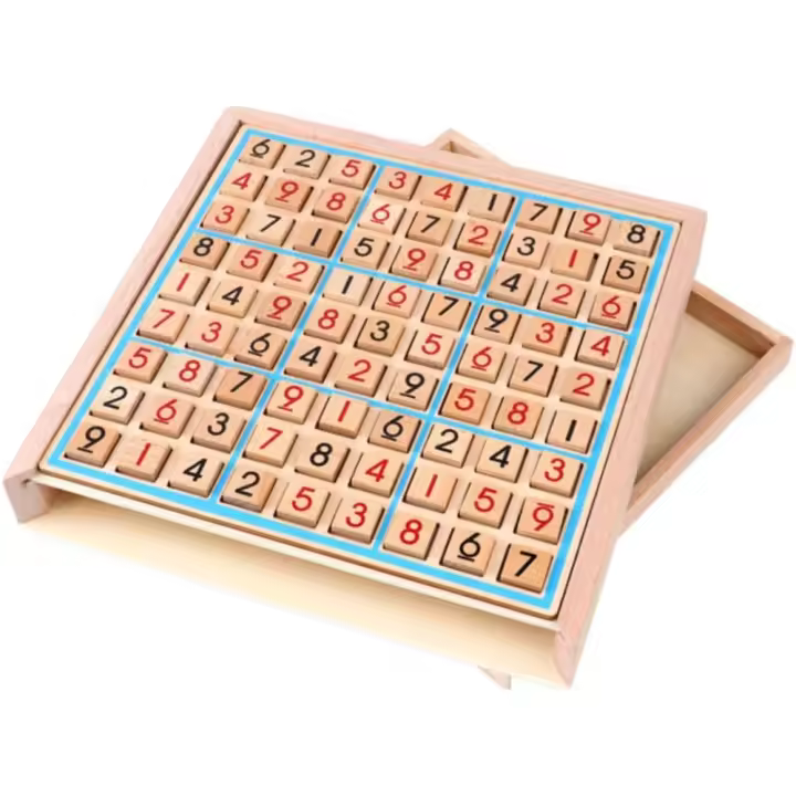 1 Juego De Sudoku De Madera, Juego De Mesa, Sudoku, Niños, Juego De Educación Temprana, Juego De Ajedrez, Juguetes De Sudoku - 1