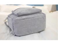 Mochila escolar de diseño de pana para mujer, bolso de hombro a rayas para adolescentes, bolsa de viaje - details 9