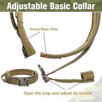 Collar táctico K9 para perro, Correa militar para mascotas, accesorios de entrenamiento para perros medianos y grandes, tamaño ajustable y extraíble - details 27