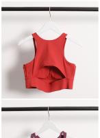 Camisola de compresión para entrenamiento de gimnasia para mujer, sujetador deportivo Sexy con tirantes cruzados para Fitness y Yoga con almohadilla extraíble, novedad de 2024 - details 5