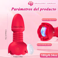 Vibrador Telescópico Enchufe Anal Vibrante con Mando a Distancia Masajeador Prostatea - details 12