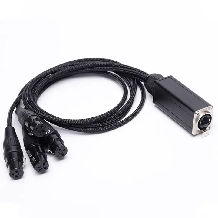 RJ45 a Audio Snake 4 canales 3 pines XLR Cable divisor de ruptura de red múltiple - 1