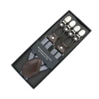 Tirante de cuero de moda de 35 mm de ancho con 6 clips, tirante retro casual para hombre, cinturón, regalo para padre/esposo - details 10