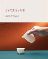 Yangzhi-Juego de cerámica de Jade Kung Fu para beber té, taza de feria de degustación de un solo olor, cuenco con cubierta de porcelana blanca - details 0