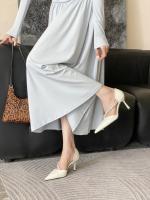 Tacones altos nuevo diseño de nicho temperamento pies no cansados ​​diamantes de imitación blanco stiletto zapatos de boda hueco sandalias - details 4