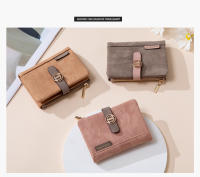 【Gran capacidad multicapa】 2025Nueva cartera corta plegable mate para mujer Diseño de nicho Cartera de estudiante de moda simple Tarjetero Color sólido - details 2