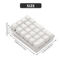 Teclado numérico mecánico retroiluminado blanco, 21 teclas, interruptor azul cereza, PC de escritorio, portátil - details 3