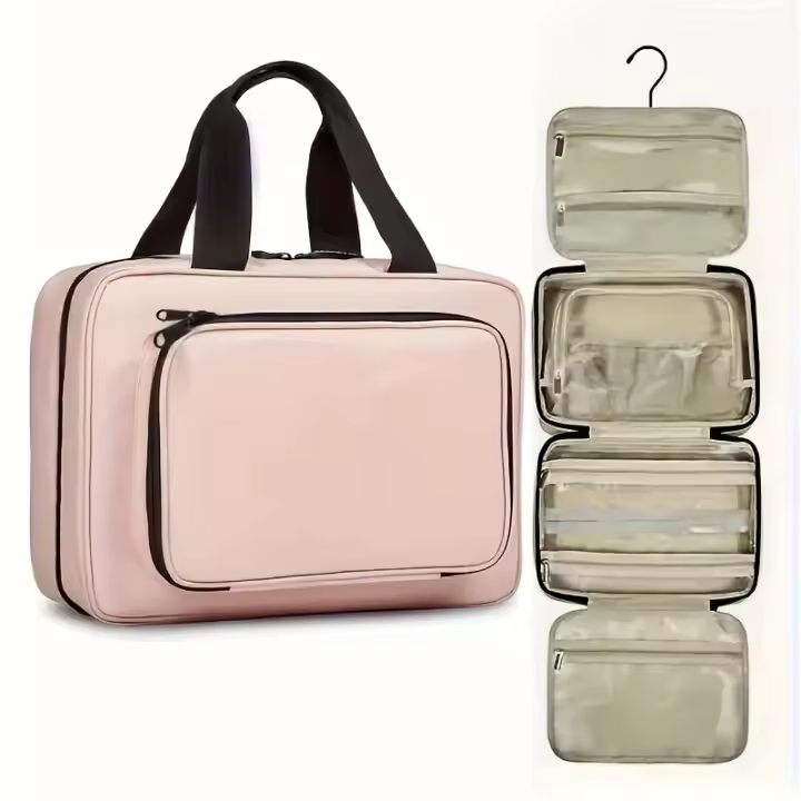 Bolsa de cosméticos con gancho, bolsa de almacenamiento de viaje, bolsa de lavado de moda - 1