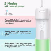 Irrigador inalámbrico portátil con hilo dental de agua caliente, mini hilo dental eléctrico recargable, limpieza de dientes usada, 3 modos IPX7 a prueba de agua, - details 3