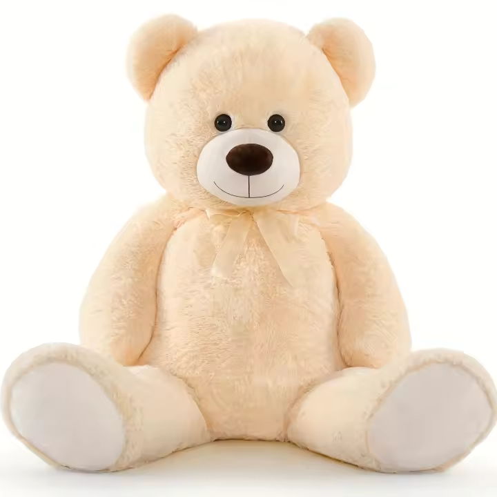 [Oso de peluche gigante, juguete de peluche suave] Oso de peluche gigante MaoGoLan de 4 pies - XXL Animal de peluche grande y suave - Beige 130 cm para novia, regalos de cumpleaños, decoraciones para fiestas - 1