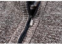Top Quality Autumn Winter New Men's Jacket Slim Fit Stand Collar Zipper Jacket Men Solid Cotton Thick Warm  Sweater - details 31