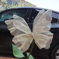 Nuevo Mariposa Artificial de 30/50cm, gasa gigante para exteriores, mariposa falsa, hilo de seda 3D, accesorios de fotografía de mariposa - details 9