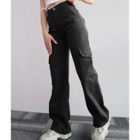 Pantalones informales versátiles de estilo europeo Amazon, cintura media, bolsillo 3D, pantalones Cargo adelgazantes para chica picante, pierna larga/nueve puntos/Se, novedad de 2025 - details 6