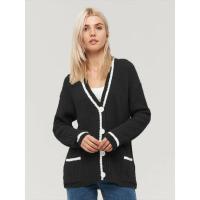 Suéter de punto holgado con cuello en V para mujer, moda primavera otoño - details 10