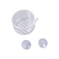 Florero de jardinería acrílico, decoración de acuario con soporte de succión, alimentador de gusanos rojos, taza para plantas y pecera - details 1