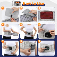 Masajeador Eléctrico para Alivio del Dolor de Espalda - Luces Rojas, Calor, Vibración, Soporte de Cintura, Estilo Alfombrilla - Ideal para Adelgazamiento del Cuerpo - details 5