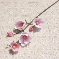 Rama de Magnolia Artificial de 78cm, simulación de arte Floral de tacto Real, flores de orquídeas artificiales hechas a mano de Magnolia grande - details 1