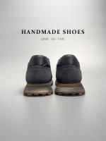 Zapatos deportivos para hombre, hechos a mano, estilo maduro, retro, de cuero, con suela gruesa y transpirable. - details 16