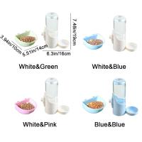 Práctico alimentador de comida para mascotas pequeño de plástico, gran capacidad, extraíble, bebedero para mascotas, alimentador, cuenco colgante lavable para mascotas, conejo - details 0