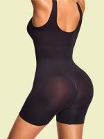 Conjunto de 2 fajas moldeadoras sin costuras para mujer, con escote cuadrado sin costuras para entrenar la cintura y un diseño que esculpe el cuerpo y se extiende hasta las rodillas. - details 1