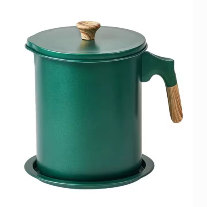 Olla de filtro de aceite de gran capacidad, contenedor de almacenamiento, colador, bandeja, filtro de aceite, hogar, nuevo, 1.4L, 1.7L - 1