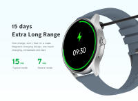 Reloj inteligente VE15 para entrenamiento de respiración, dispositivo con función de linterna, detección ECG, fotografía remota, llamadas por Bluetooth, novedad de 2024 - details 9