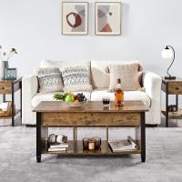 Mesa de Café Elevable con Cajón Estilo Moderno para Sala Patas de Madera Maciza - details 5