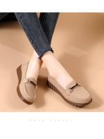 Nuevos zapatos de cuero de otoño para mujer, zapatos sencillos de piel de vacuno de gamuza a juego, mocasines de piel auténtica, zapatos planos mate, zapatos antiguos de mujer de Beijing - details 2