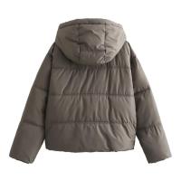 2024 estilo europeo y americano nueva ropa de mujer estilo europeo y americano algodón corto chaqueta gruesa con capucha abrigo - details 4