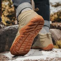 Botas de invierno para hombres y mujeres, zapatos informales de alta calidad descalzos para la nieve, zapatos de trabajo al aire libre, zapatos cálidos de piel para hombres, botas de nieve para hombres - details 8
