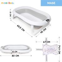 Bañera Plegable para Bebé de 80cm con Soporte Bañera de Bebé con Termómetro - details 11