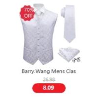 Chaleco S-5xl de 20 colores para hombre, chaleco ajustado de seda lisa, rosa, azul, negro, rojo, morado, blanco y caqui, chaqueta sin mangas Barry Wang - details 5