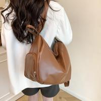 Bolso de hombro de Color sólido a la moda, cremallera del bolso, bolso cruzado de cuero de PU, mochila impermeable para mujer, mochila de viaje - details 19