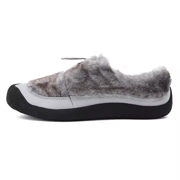 Zapatos de mujer con suela plana, cálidos y esponjosos para exteriores, zapatos casuales de algodón. - 1