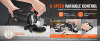 SucceBuy Pulidora en húmedo 800 W, amoladora de hormigón de 4 pulgadas con 6 velocidades variables y 7 kits de pulido, amoladora en húmedo para mármol, granito, piedra, roca, azulejos, interruptor GFCI incluido, (1000 - 4000 RPM) - details 1