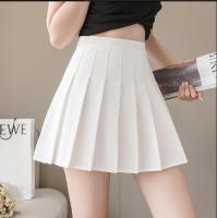 Falda plisada blanca para mujer de cintura alta, cierre de cremallera, estilo preppy, moda estudiantil, danzas en negro - details 1