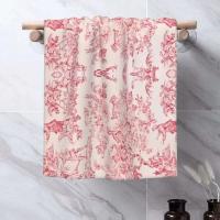 Toile De Jouy Toalla Algodón Francés Azul Marino Baño Ducha Deportes Yoga Toallas - details 61