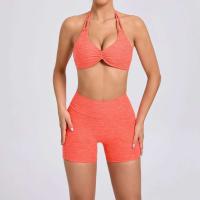 Traje de entrenamiento de gimnasia reforzado deportivo para mujer, ropa deportiva para mujer, traje de yoga rosa, verde y rojo 2024 - details 41