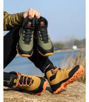 Zapatos de Seguridad para Hombres Impermeables, Altas, Resistentes al Desgaste, Forro de Cuero, Suela de Goma Sintética - details 16