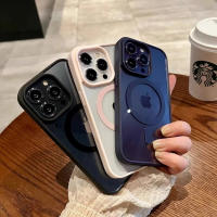Fundas de lujo transparentes para iPhone 15 14 13 12 Pro Max Plus con carga inalámbrica magnética a prueba de golpes - details 4