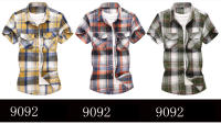 Camisas informales a cuadros para hombre, camisas clásicas de manga corta, camisas de vestir a la moda, 7XL, novedad de verano - details 3
