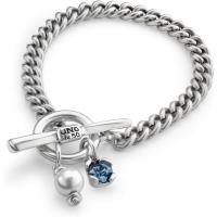 UNOde50 Pulsera de cristales de color azul perla con cierre de gancho de cristal, joya de la suerte - details 0