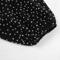 Vestido francés con volantes y cuello en V, manga abombada, estampado de puntos, novedad de verano, moda para mujer - details 17