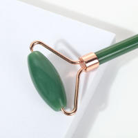 Rodillo de jade masaje facial set de dos cabezas de metal manual belleza facial relajador push face kit - details 2